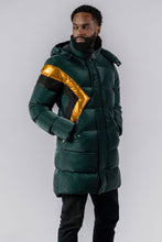 Load image into Gallery viewer, Men&#39;s Penguin Long Coat - Jamaica Special Edition - Green Diamond
