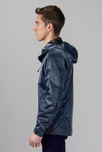 Load image into Gallery viewer, Woodpecker Men&#39;s Wind Shell coat. High-end Canadian designer activewear coat for men in &quot;Blue Diamond&quot; colour. Woodpecker coat designed in Canada. Moose Knuckles, Canada Goose, Mackage, Montcler, Will Poho, Willbird, Nic Bayley
