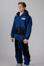 Load image into Gallery viewer, Woodpecker Unisex Fleece Hoodie. High-end Canadian designer winter fleece in &quot;Navy&quot; colour. Woodpecker fleece designed in Canada. Warm premium designer fleece for winter. Superior quality warm fleece hoodie. Moose Knuckles, Canada Goose, Mackage, Montcler, Will Poho, Willbird, Nic Bayley. Cozy for at-home wear.
