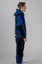 Load image into Gallery viewer, Woodpecker Unisex Fleece Hoodie. High-end Canadian designer winter fleece in &quot;Navy&quot; colour. Woodpecker fleece designed in Canada. Warm premium designer fleece for winter. Superior quality warm fleece hoodie. Moose Knuckles, Canada Goose, Mackage, Montcler, Will Poho, Willbird, Nic Bayley. Cozy for at-home wear.
