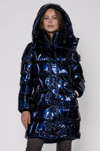 Load image into Gallery viewer, Women&#39;s Penguin Long Coat - Oily Blue
