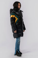 Load image into Gallery viewer, Women&#39;s Penguin Long Coat  - Jamaica Special Edition -  Black Diamond
