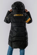 Load image into Gallery viewer, Women&#39;s Penguin Long Coat  - Jamaica Special Edition -  Black Diamond
