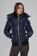 Load image into Gallery viewer, Women&#39;s Woody Bomber Jacket - Blue Diamond
