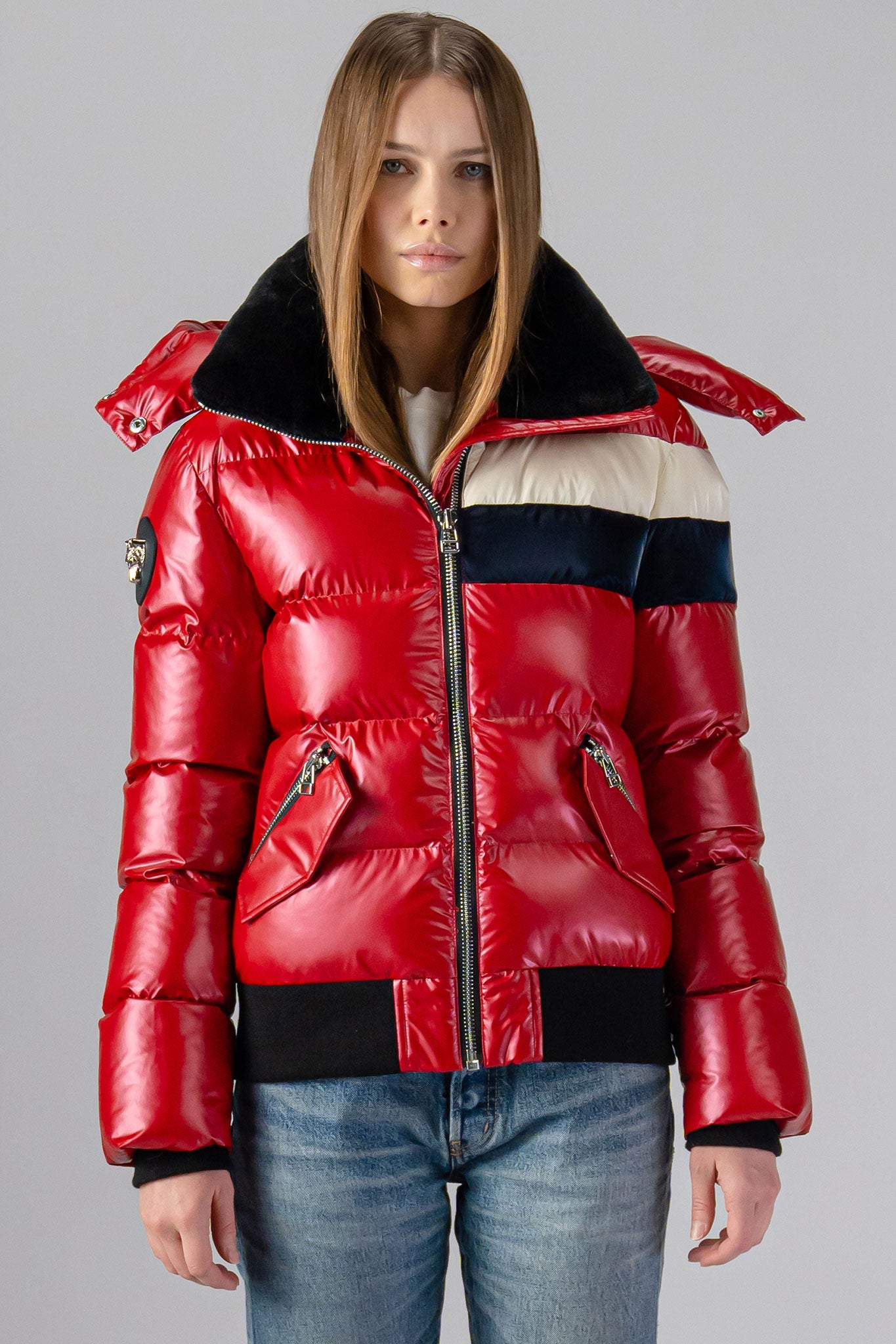Woodpecker Women's Woody Bomber Winter coat. High-end Canadian designer winter coat for women in 