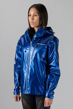 Load image into Gallery viewer, Woodpecker Women&#39;s Wind Shell coat. High-end Canadian designer activewear coat for women in &quot;Flash Blue&quot; colour. Woodpecker coat designed in Canada. Moose Knuckles, Canada Goose, Mackage, Montcler, Will Poho, Willbird, Nic Bayley.
