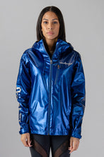 Load image into Gallery viewer, Woodpecker Women&#39;s Wind Shell coat. High-end Canadian designer activewear coat for women in &quot;Flash Blue&quot; colour. Woodpecker coat designed in Canada. Moose Knuckles, Canada Goose, Mackage, Montcler, Will Poho, Willbird, Nic Bayley.
